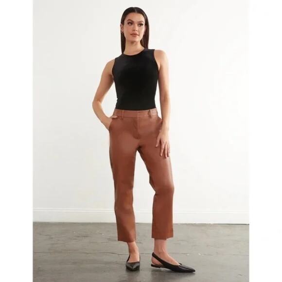 Commando Faux Leather 7/8 Pants  Cocoa Tan Brown - Picture 1 of 10